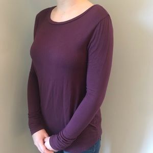 Aeropostale Wine Long Sleeve Tee XS